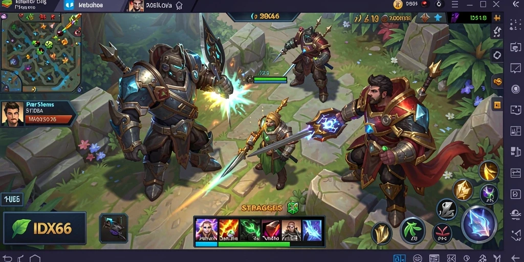 Tampilan gameplay seru dan strategis di IDX66.