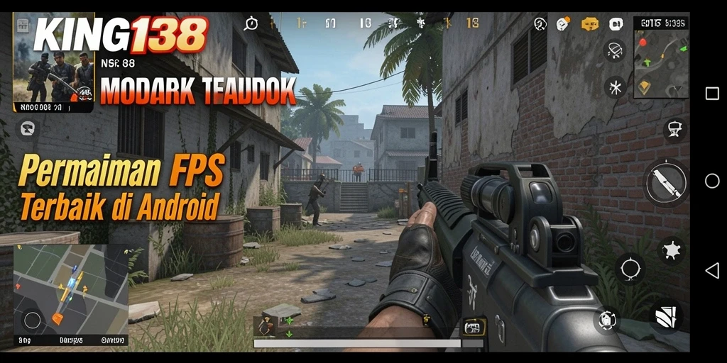 Tampilan aksi mendebarkan dari permainan FPS KING138.