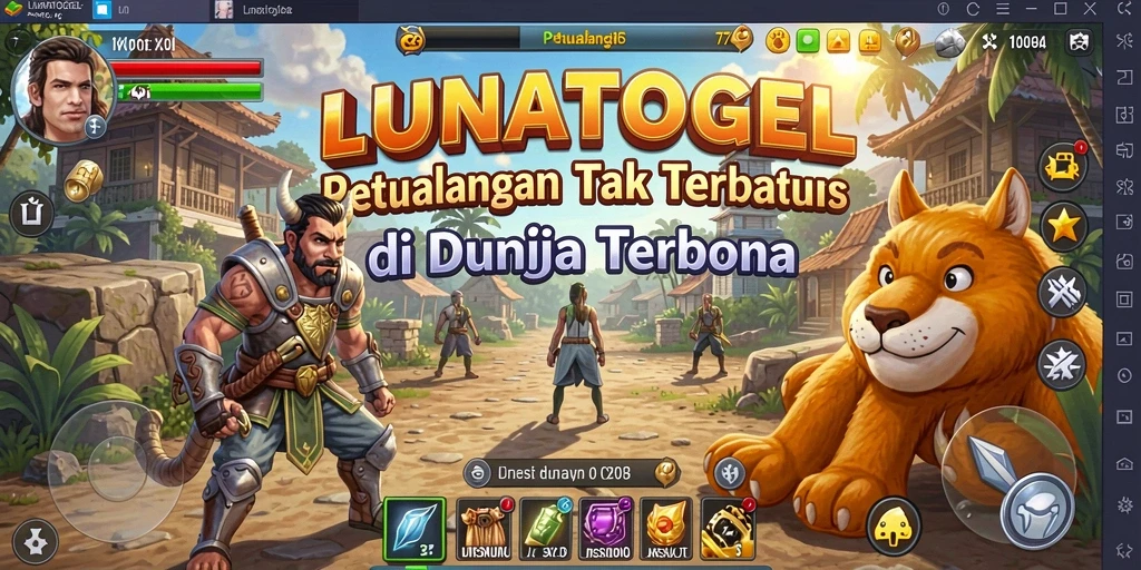 Tampilan gameplay LUNATOGEL di dunia terbuka yang menakjubkan.