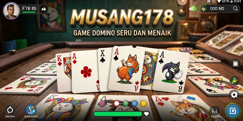 Tampilan gameplay saat bermain domino di MUSANG178.