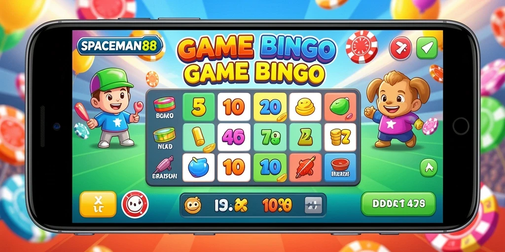 Tampilan menarik dari gameplay Bingo di SPACEMAN88.