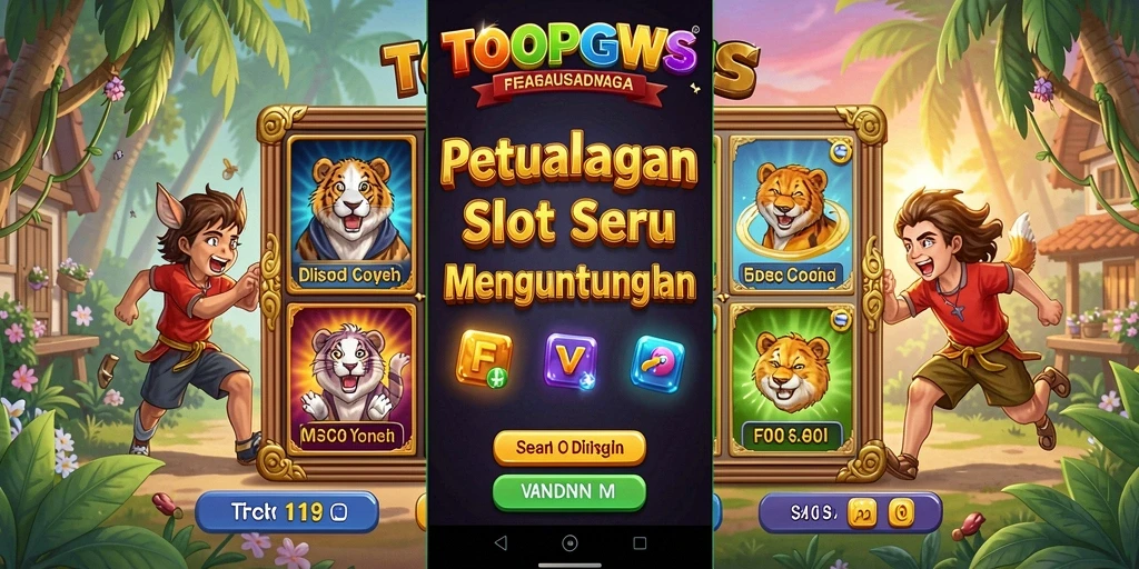 Tampilan gameplay TOOPGWS yang penuh warna dan seru.