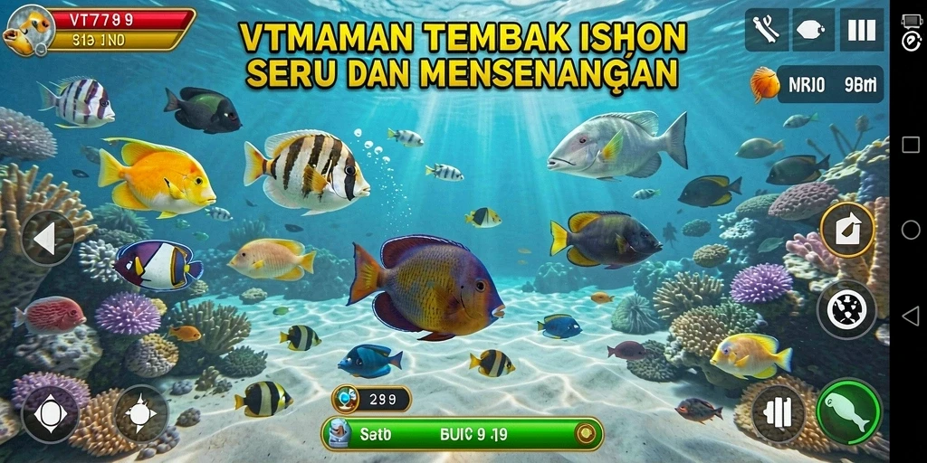 Tampilan gameplay Tembak Ikan dengan aksi menembak yang seru.