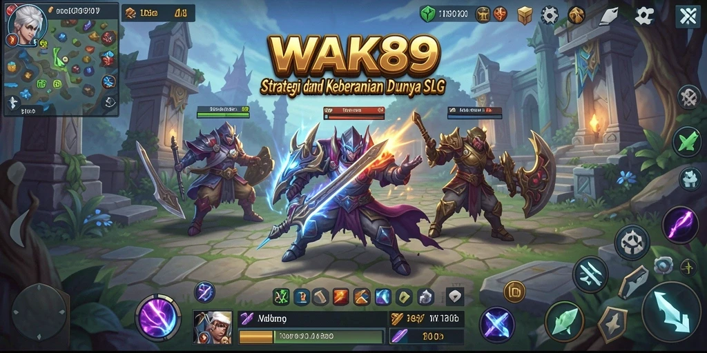 Tampilan screenshot menampilkan aksi strategis dalam gameplay WAK89.